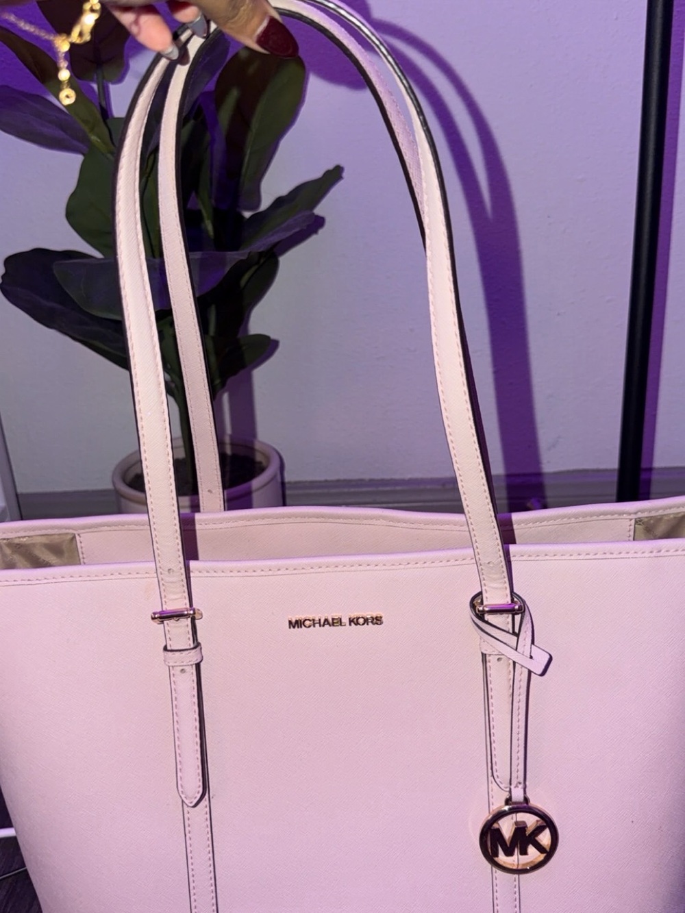 Michael Kors Light Pink Saffiano Leather Tote